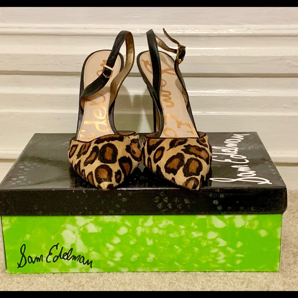 Sam Edelman Leopard Hastings Slingback Pump